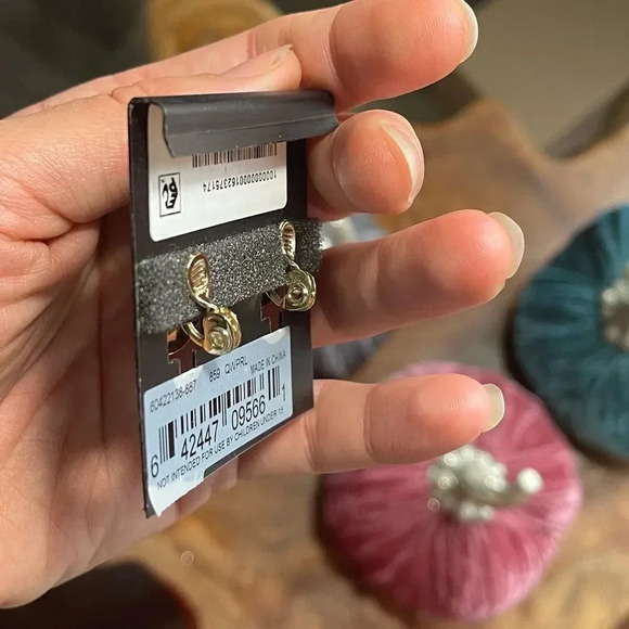 Anne Klein Gold-Tone Faux Pearl Clip Earrings - Picture 5 of 6